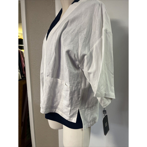 Linen Jacket In White BY Clara Sun Woo Size NWT - Picture 5 of 11